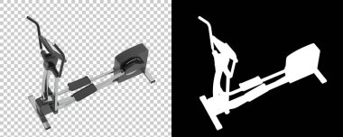 Beyaz arka planda spor aletleri. 3D görüntüleme. Görüntü