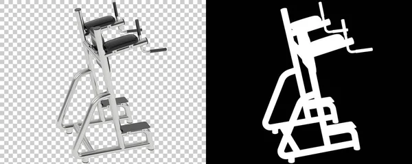 3d illustration of Roman chairs, workout gym equipment