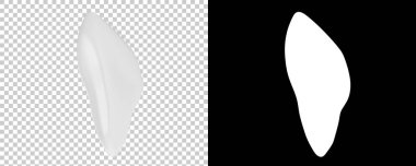 Karikatür dişi arka planda izole edilmiş. 3d görüntüleme, illüstrasyon