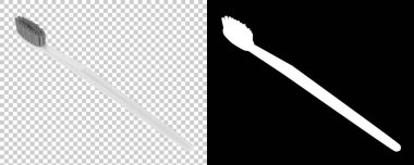 Diş fırçası arka planda izole edilmiş. 3d görüntüleme, illüstrasyon