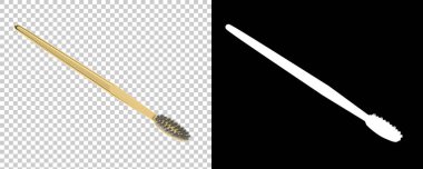 Diş fırçası arka planda izole edilmiş. 3d görüntüleme, illüstrasyon