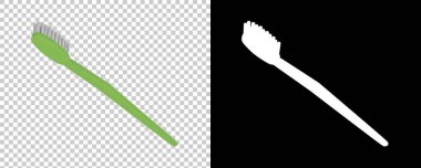 Diş fırçası arka planda izole edilmiş. 3d görüntüleme, illüstrasyon