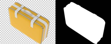 Bavul arka planda izole edildi. 3d görüntüleme - illüstrasyon