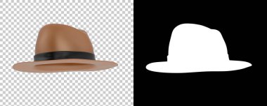 Arka planda izole şapka illüstrasyonu. 3d oluşturma, 