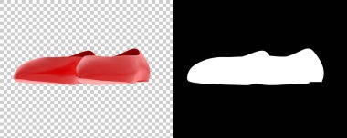 Arka planda izole edilmiş bale ayakkabıları. 3d görüntüleme - illüstrasyon