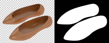 Arka planda izole edilmiş bale ayakkabıları. 3d görüntüleme - illüstrasyon