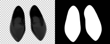 Arka planda izole edilmiş bale ayakkabıları. 3d görüntüleme - illüstrasyon