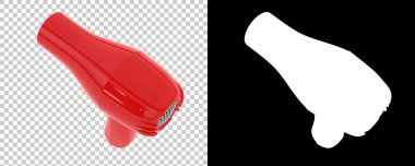 Saç kurutma makinesi beyaz arka planda izole edilmiş. 3d görüntüleme - illüstrasyon