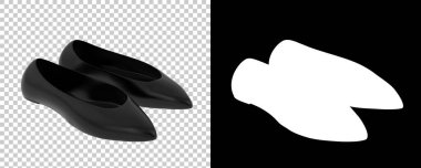 Arka planda izole edilmiş bale ayakkabıları. 3d görüntüleme - illüstrasyon