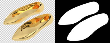 Arka planda izole edilmiş bale ayakkabıları. 3d görüntüleme - illüstrasyon