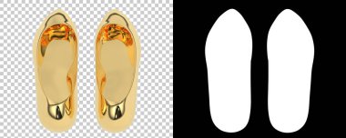 Arka planda izole edilmiş bale ayakkabıları. 3d görüntüleme - illüstrasyon