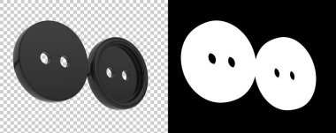 şeffaf arkaplanda gömlek düğmeleri izole