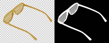 parti Google 'ı arka planda izole edildi. 3d görüntüleme, illüstrasyon