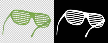 parti Google 'ı arka planda izole edildi. 3d görüntüleme, illüstrasyon