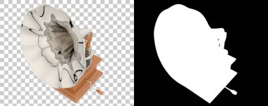 Arka planda fonograf izole edildi. 3d görüntüleme - illüstrasyon