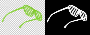 parti Google 'ı arka planda izole edildi. 3d görüntüleme, illüstrasyon