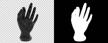 Manken eli arka planda izole edildi. 3d görüntüleme - illüstrasyon