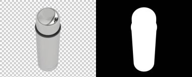 Arka planda izole edilmiş içki tutacağı var. 3d görüntüleme - illüstrasyon