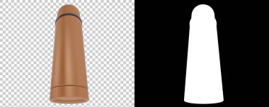 Arka planda izole edilmiş içki tutacağı var. 3d görüntüleme - illüstrasyon