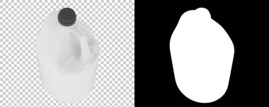 Arka planda yarım galon izole edilmiş. 3d görüntüleme - illüstrasyon