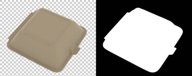 Hamburger konteynırı arka planda izole edilmiş. 3d görüntüleme - illüstrasyon