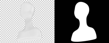 Manken arka planda izole edildi. 3d görüntüleme, illüstrasyon