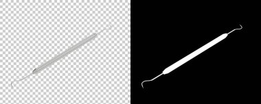 Diş seçimi arka planda maskeyle izole edildi. 3d görüntüleme - illüstrasyon 