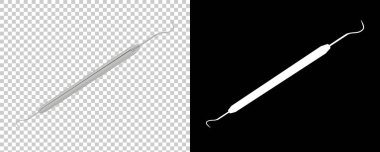 Diş seçimi arka planda maskeyle izole edildi. 3d görüntüleme - illüstrasyon 