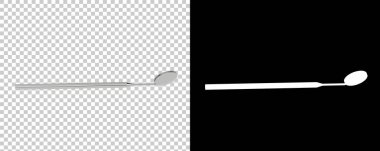 Dişçi aynası arka planda izole edilmiş. 3d görüntüleme - illüstrasyon