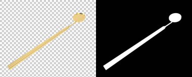 Dişçi aynası arka planda izole edilmiş. 3d görüntüleme - illüstrasyon