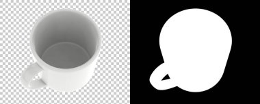 Fincanın rengarenk 3d çizimi