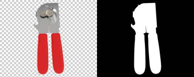 Konserve açacağı arka planda izole edildi. 3d görüntüleme - illüstrasyon