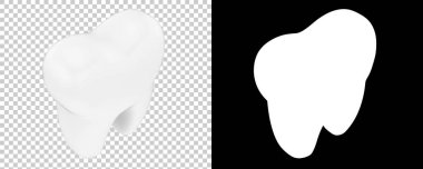 Karikatür dişi arka planda izole edilmiş. 3d görüntüleme, illüstrasyon