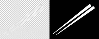 Şeffaf arkaplanda izole edilmiş ahşap çubuklar.. 