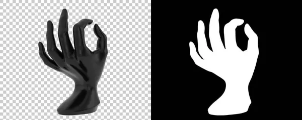 Mannequin hand isolated on background. 3d rendering - illustration