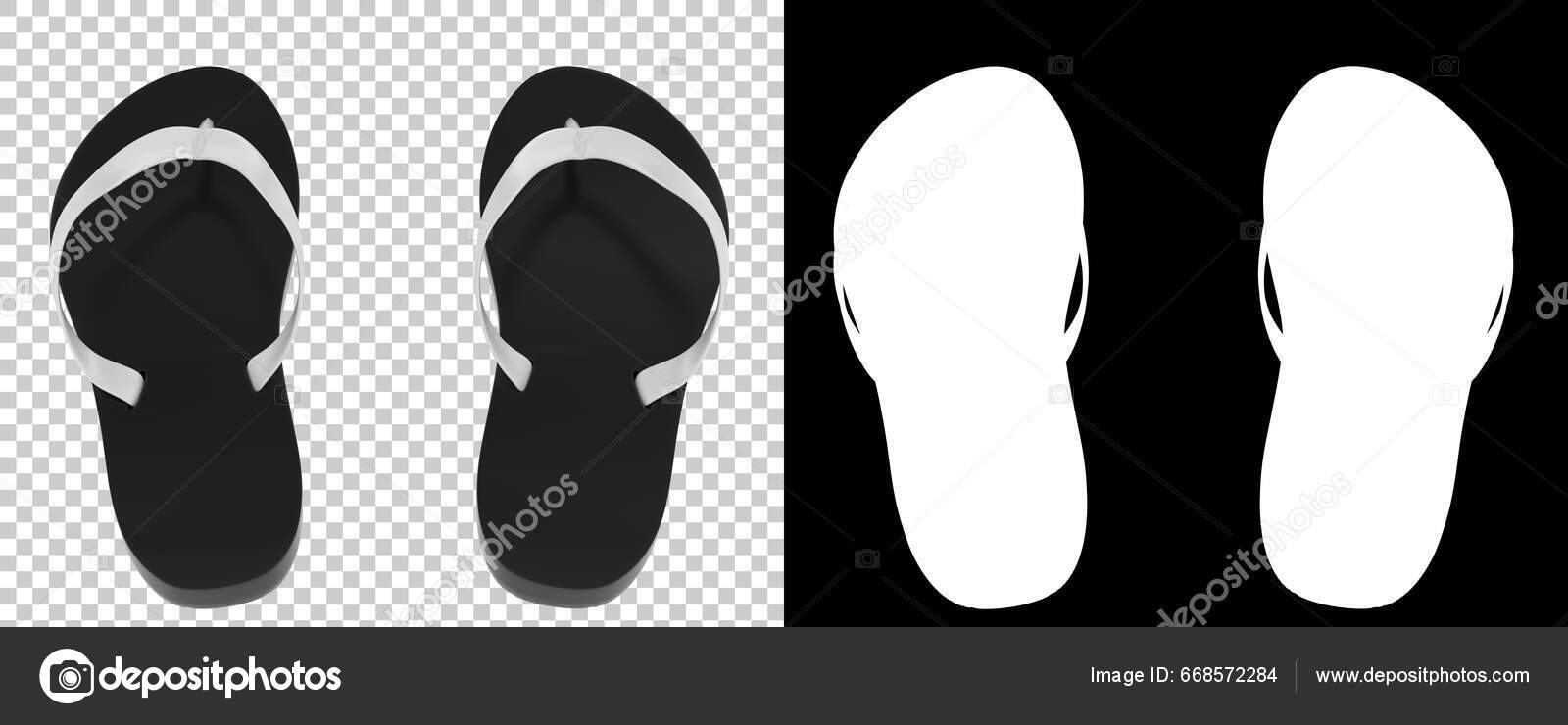 Flip Flops Isolated Transparent Background Stock Photo by