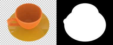 Fincanın rengarenk 3d çizimi