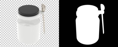 Cam kavanozun 3d renginde çizimi