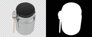 Cam kavanozun 3d renginde çizimi