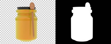 Cam kavanozun 3d renginde çizimi