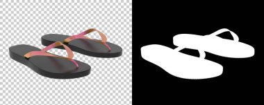 parmak arası terlikler şeffaf arkaplanda izole edildi  