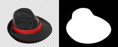 Arka planda izole şapka illüstrasyonu. 3d oluşturma, 