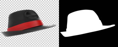 Arka planda izole şapka illüstrasyonu. 3d oluşturma, 