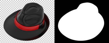 Arka planda izole şapka illüstrasyonu. 3d oluşturma, 