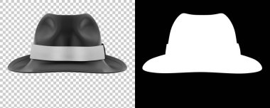 Arka planda izole şapka illüstrasyonu. 3d oluşturma, 