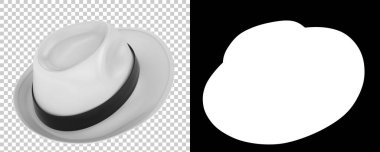 Arka planda izole şapka illüstrasyonu. 3d oluşturma, 