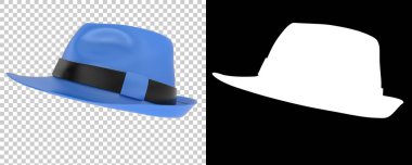 Arka planda izole şapka illüstrasyonu. 3d oluşturma, 
