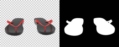 parmak arası terlikler şeffaf arkaplanda izole edildi  