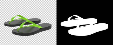 parmak arası terlikler şeffaf arkaplanda izole edildi  