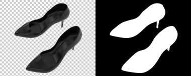 Arka planda izole kadın ayakkabıları. 3d görüntüleme - illüstrasyon